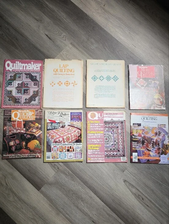 Vintage Quilting Magazine Lot (8) Georgia Bonesteel Quiltmaker Patterns 80s