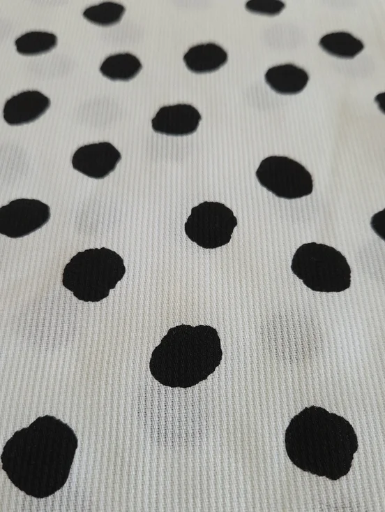 Robert Kaufman Company, Inc. Black & White Polka Dot Blended Sewn Fabric 2.1yds
