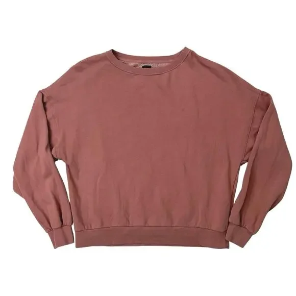 Gap Men's Brown Crew Neck Long Sleeve Pullover Sweatshirt Sweater Top Size M