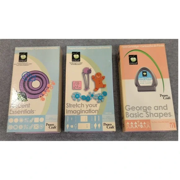 Cricut Cartridge Bundle Accent Essentials Stretch Your Imagination George Shapes