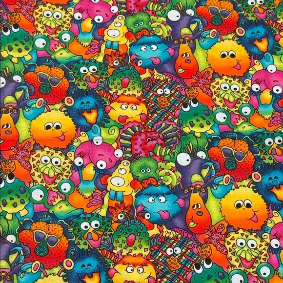 Colorful Monster Print Fabric