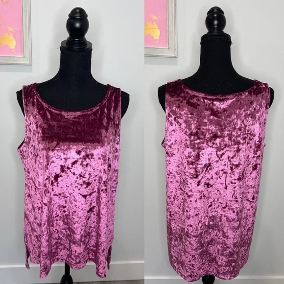 Cynthia Rowley Luxe Tee Velour Women’s Tank (S)