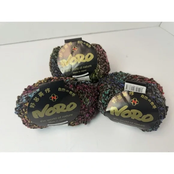 NORO‎ Silk Mountain Yarn Wool Silk Kid Mohair 50g Lot Of 3 Skeins #2