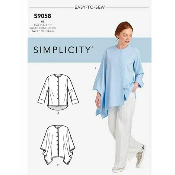 Simplicity Sewing Pattern 10425 Misses Shirt Size 6-14‎
