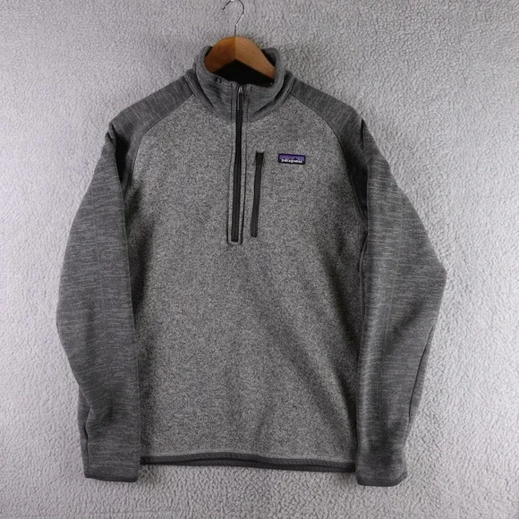 Patagonia Mens Better Sweater 1/4 Zip Fleece Pullover‎ Gray L 25523