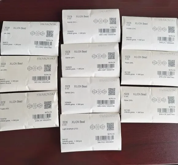 10 SEALED Genuine Swarovski Crystal Factory Packs, 6mm 5328 Bicone 3,600 Beads