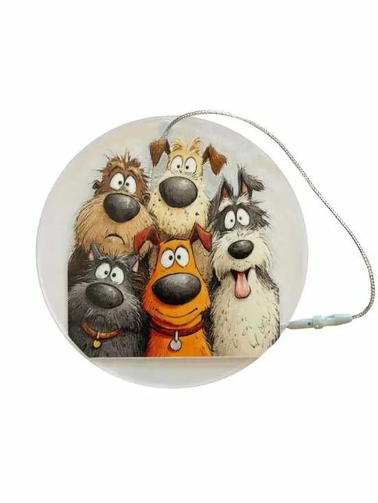 Dog Lover Acrylic Ornament – 3” Round Hanging Decoration