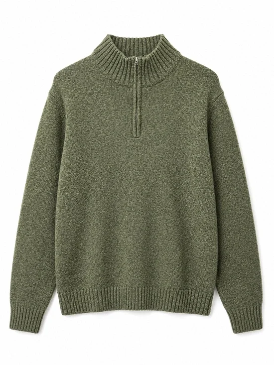 Men's Half-Zip Mock Neck Sweater