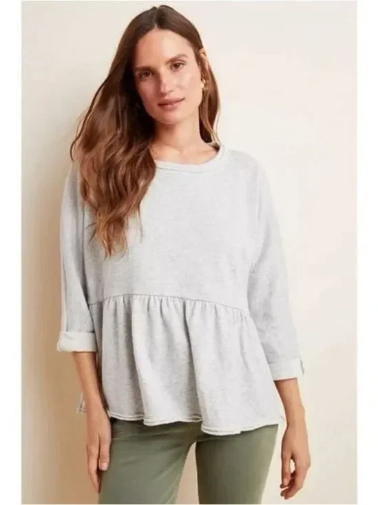 Anthropologie Saturday Sunday Colleen babydoll sweatshirt.