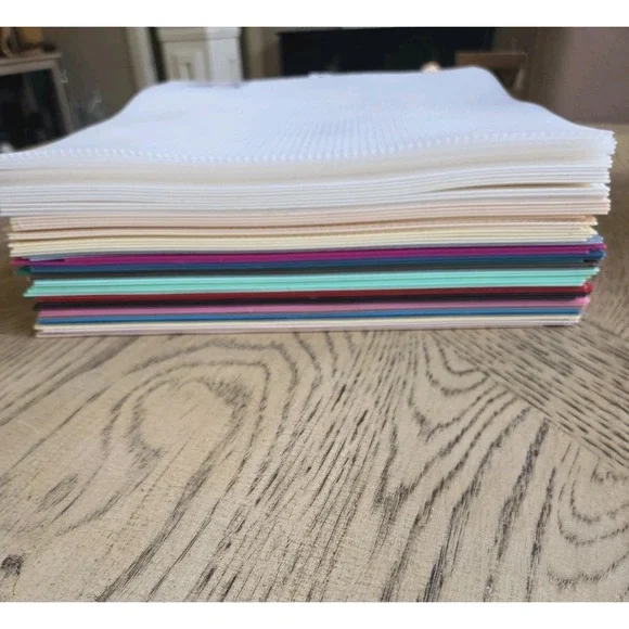 Plastic Canvas Sheets Lot 0f 55 Quick Count 7 Mesh Darice Colors Vintage New