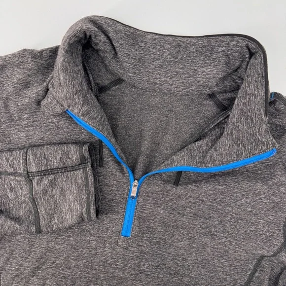 Lululemon Half Zip Pullover Mens Medium Grey Blue Heathered Athletic Training