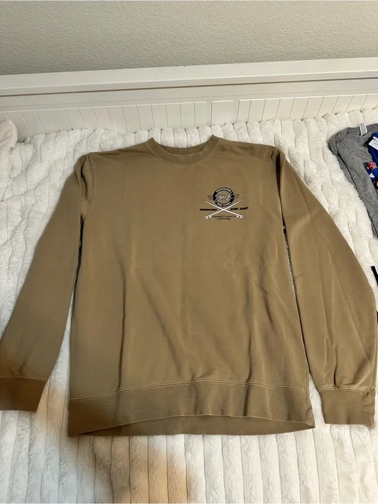 Men's Tan Crewneck Surf Sweatshirt