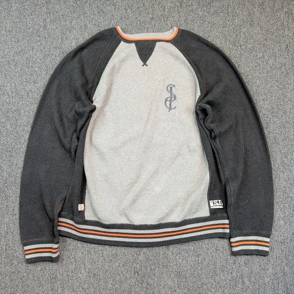 Sean John Vintage Y2K Knit Sweater XL Black Grey Cotton Streetwear Hip Hop Retro
