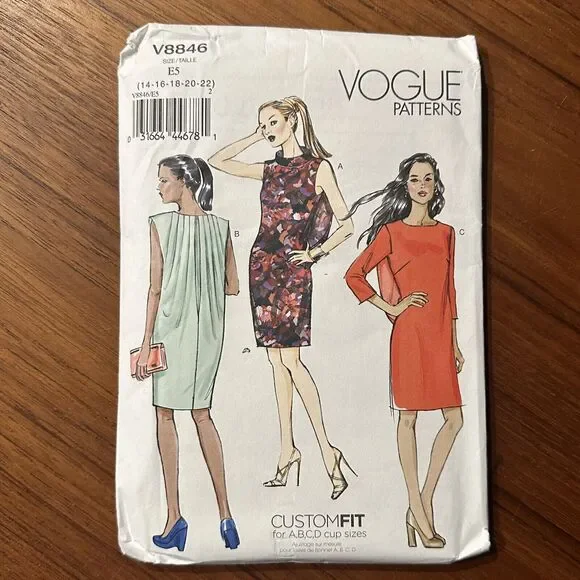 UNCUT Vogue # V8846 Dress with Variations Pattern Size 14-22