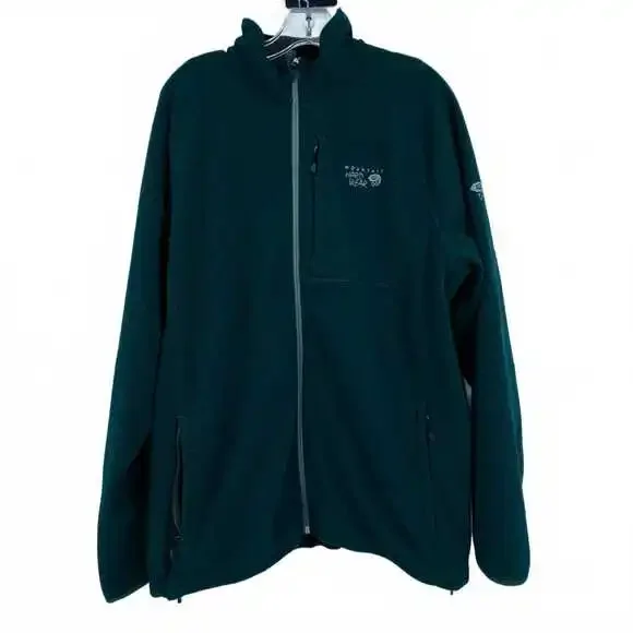 Mountain Hardwear Green Fleece Zip-Up Jacket | Men’s XL