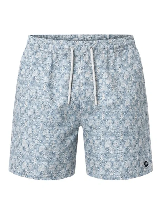 Johnnie-O 7” Half Elastic Galley/Gulf Blue  Swim Trunks L