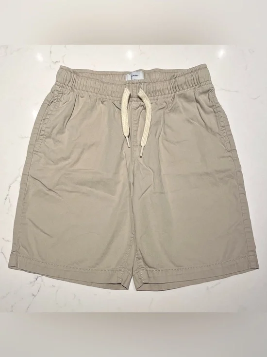 Old Navy • 8 • Boy’s Light Tan Khaki Drawstring 100% Cotton Shorts