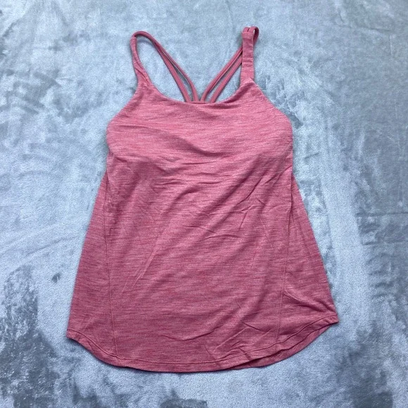 Lululemon Moment To Movement 2-In-1 Tank Women's‎ Sz 4 Heathered Cerry Athletic