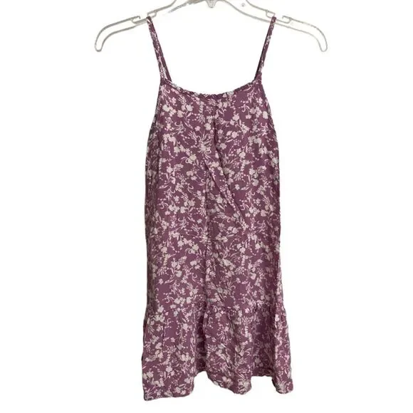 Old Navy Sleeveless Floral Print Dress Girls Size L (10-12) Lavender Soft Fairy