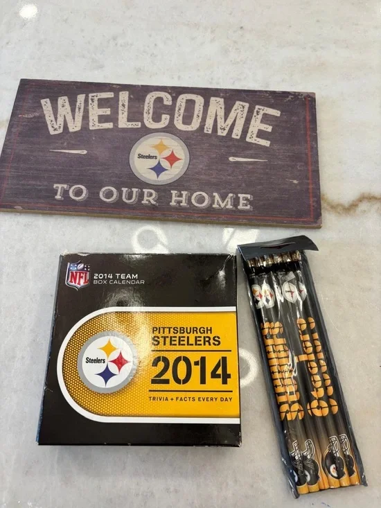 Pittsburgh Steelers/Lot 2014 Calendar Welcome Sign and Pencil Set#116