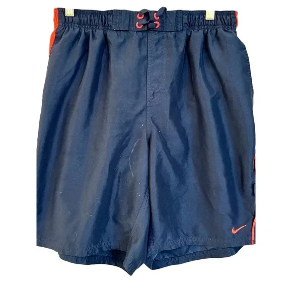 Nike Swim Trunks Mens Large Black Boardshorts Surfing Swim Shorts Lined Vacation