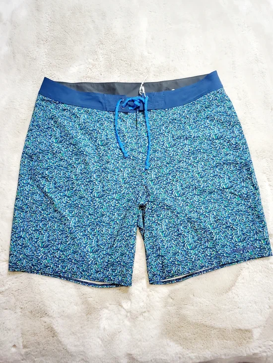 Patagonia Hydro Series Board Shorts Men's 36 Blue Green Surf Swim Beach Outdoor