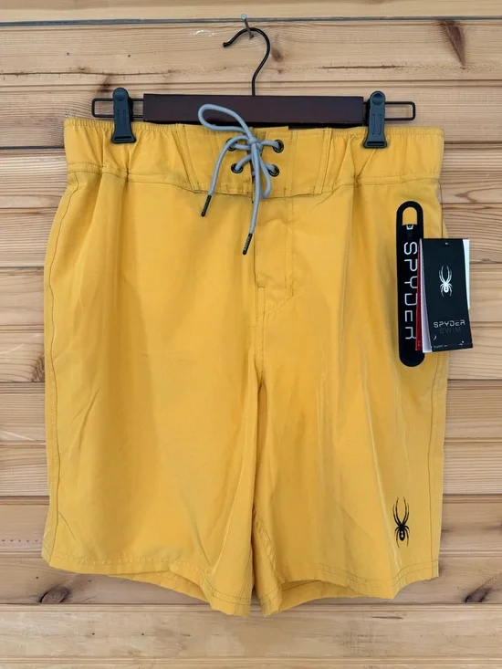 SPYDER | Men’s Board Shorts / Swim Trunks | Size Medium | NWT | Mustard Yellow