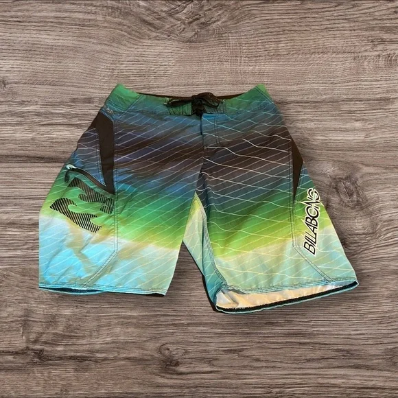 Billabong Men’s Board Shorts Swim Trunks Size 33 Zero Gravity Platinum Stretch