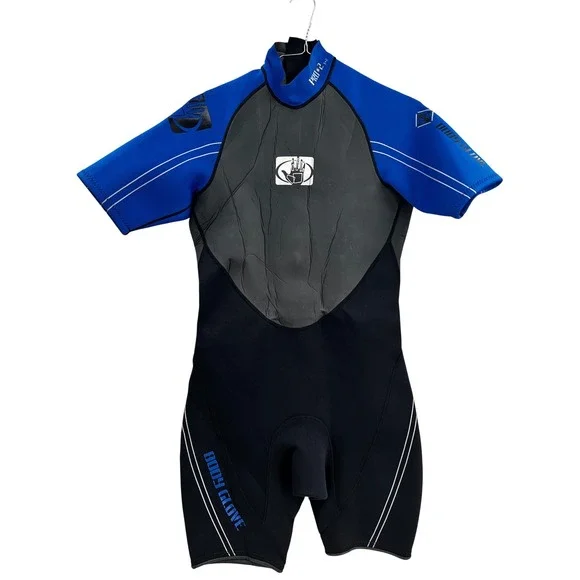 Body‎ Glove Pro 2 Men's Shorty Wetsuit Blue Black Short Sleeve Springsuit 2.1  L
