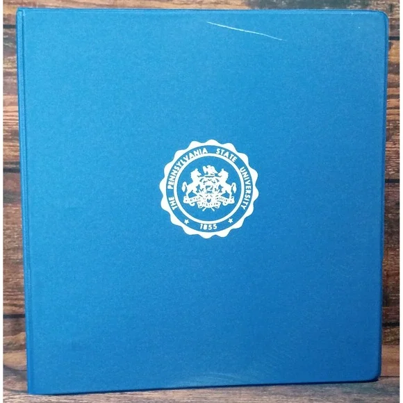 Penn State University Blue 3 Ring Binder Pennsylvania State University Seal 2.5