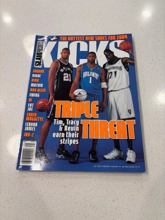 SLAM Presents KICKS Magazine #7 2004 Tim Duncan Tracy McGrady Kevin Garnett #R05