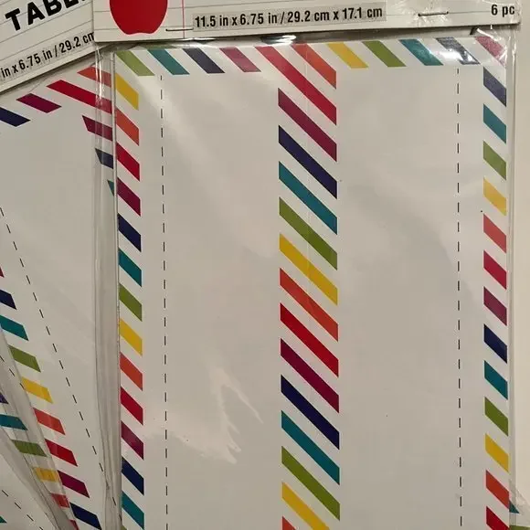 Table Tents - THREE pack of Creatology table tents (18 tents in total) (t/o)‎