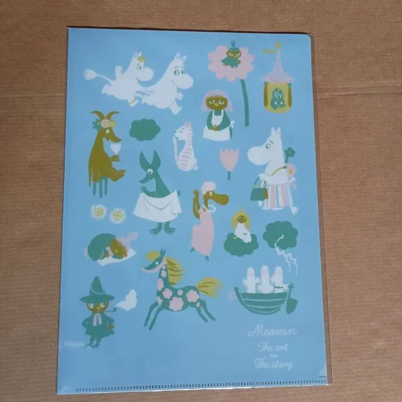 NWT Moomin blue plastic file folder from Japan