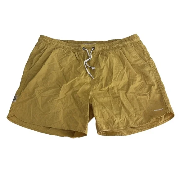 Maamgic Mens XXL Swim Trunks Drawstring Waist Shorts‎ Mustard Beach Summer