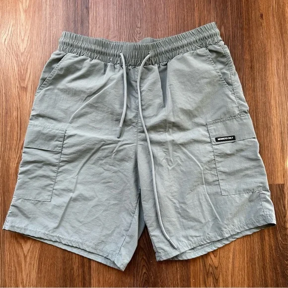 Members Only Men’s Swim Trunks Liner Cargo‎ Pockets Gray Size Medium Swimsuit