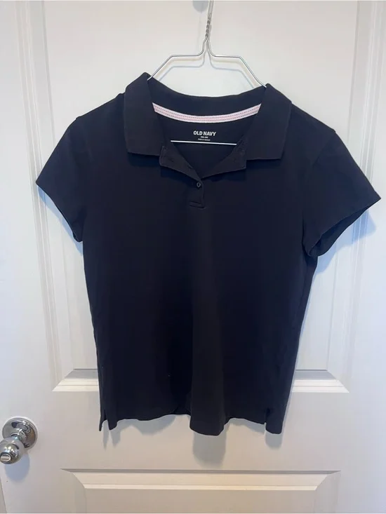 Old Navy Black Uniform Polo