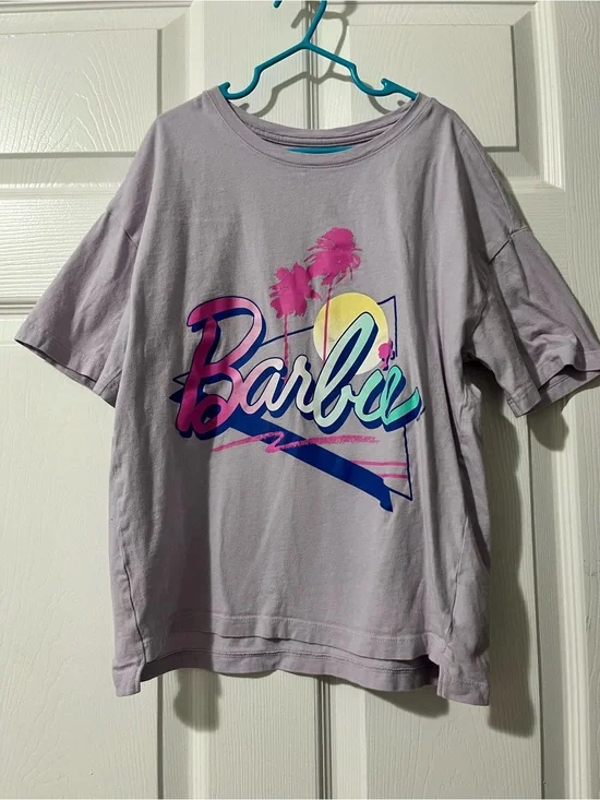 Old Navy Lavender Barbie Graphic Tee with Neon Accent Colors
