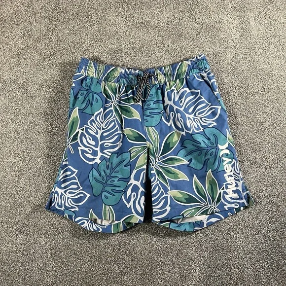 Hurley Blue Tropical Floral Board Shorts Swim Trunks Men's Medium Surf