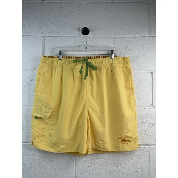 Tommy‎ Bahama  Men's Swim Trunks Happy Go Cargo Lemon Grove Beach Embroider Logo