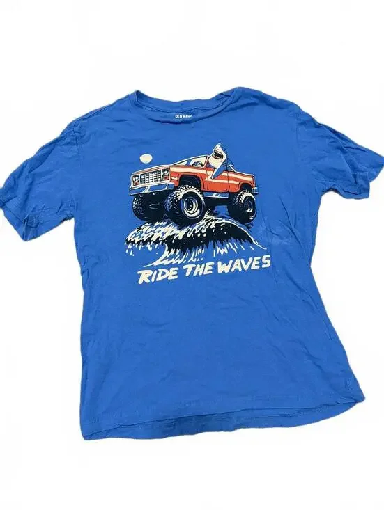 Old Navy Boys Monster Truck Blue Graphic T-Shirt XXL