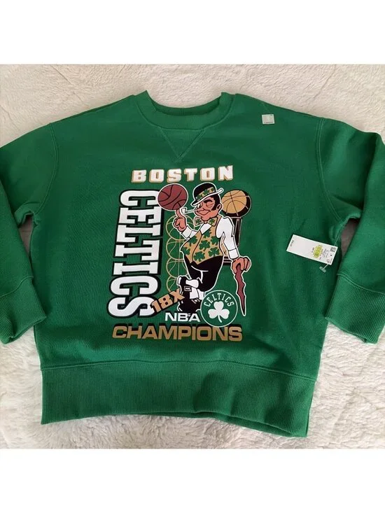 Old Navy NBA Boston Celtics Pullover Sweater NWT 6/7 Small Boys