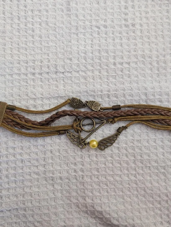 Harry Potter-Inspired Deathly Hallows Multi-Strand Bracelet
