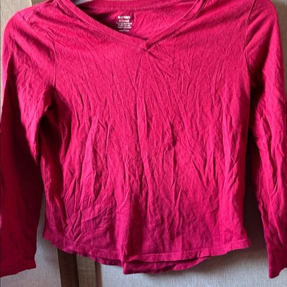 Girls Old Navy V-Neck Long Sleeve Top medium