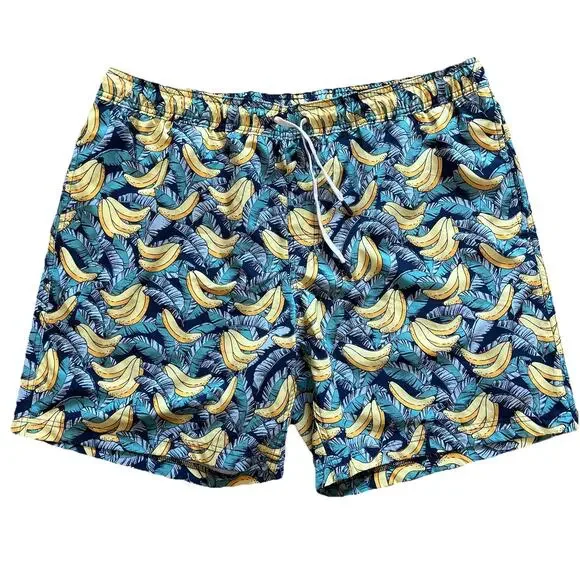 Banana Swim Trunks Men's Size XL‎ Banana All Over Beach Pool Lined Inseam 7”