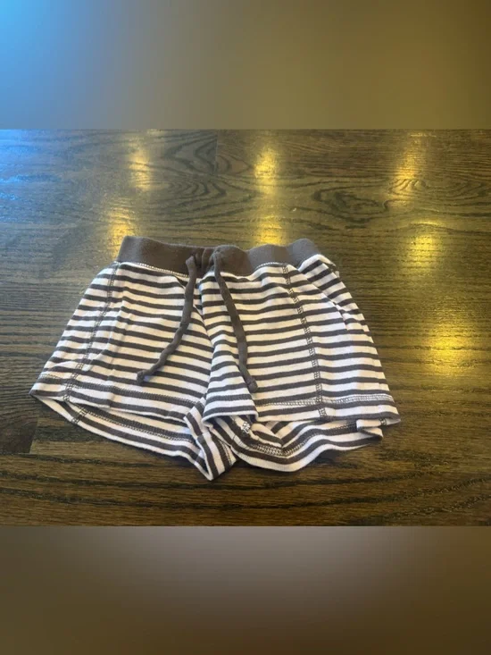 Old Navy Brown and Pink  Striped Knit Shorts with Drawstring