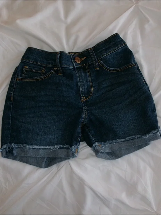 Old Navy Dark Blue Denim Shorts with Contrast Stitching
