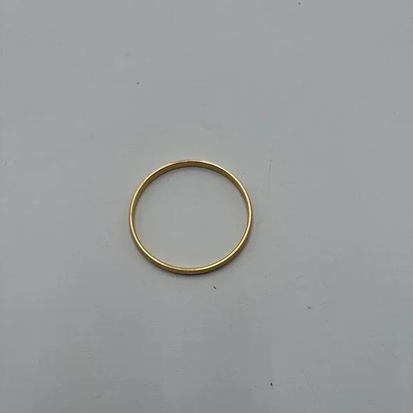 Monet‎ Goldtone Bracelet Small Bangle Vintage Copyright Stamp 1950's To 1960's