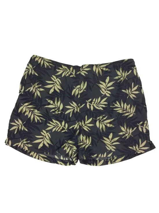 Tommy Bahama Mens Swim Trunks Size XL Gray Palm Fronds Tropical Drawstring Waist