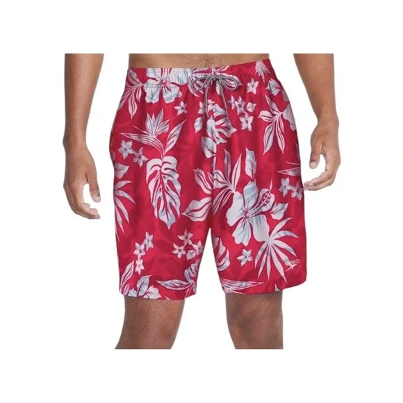 Speedo Swim Shorts‎ Men's Large Elastic Board Swimwear Trunks Beach Pockets New