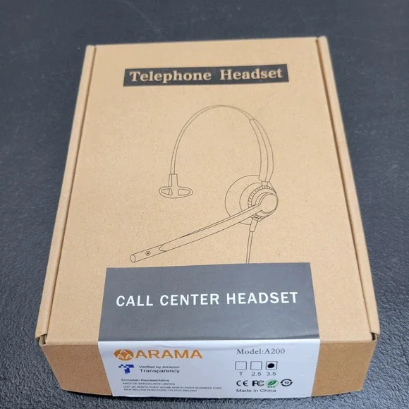 Arama A200 Telephone Headset‎ Call Center 3.5mm Wired Single Ear